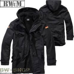 Original Bundeswehr Bordparka Bw Marine Parka -Bundeswehr Und Mehr bwumparkaflaggeschwarz wz min 5325 BWuM Bundeswehr Parka mit Futter Flaggen