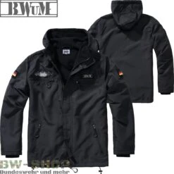 Brandit Windbreaker Sommer *2. Wahl* -Bundeswehr Und Mehr bwumtacticalwindbreakerschwarz wz min 5324 BWuM Tactical Windbreaker mit Zipper