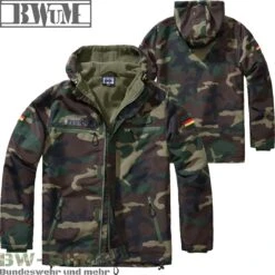 Brandit Windbreaker Sommer *2. Wahl* -Bundeswehr Und Mehr bwumtacticalwindbreakerwoodland wz min 5324 BWuM Tactical Windbreaker mit Zipper