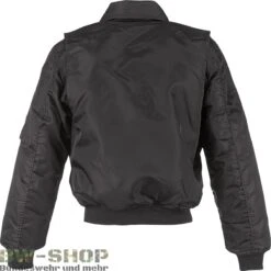 Brandit Original Bundeswehr Parka Oliv Mit Plüschfutter -Bundeswehr Und Mehr cwujackeschwarz hinten wz min 5690 Brandit US CWU Fliegerjacke
