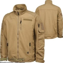 Brandit Jacke Britannia Winter -Bundeswehr Und Mehr fleecejackeripstopneucoyote wz min 5322 Brandit Fleecejacke RipStop