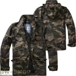 Brandit Feldjacke M65 Giant -Bundeswehr Und Mehr m65standardjackedarkcamo wz min 5275 Brandit US Feldjacke M65 Standard RipStop Limited Edition