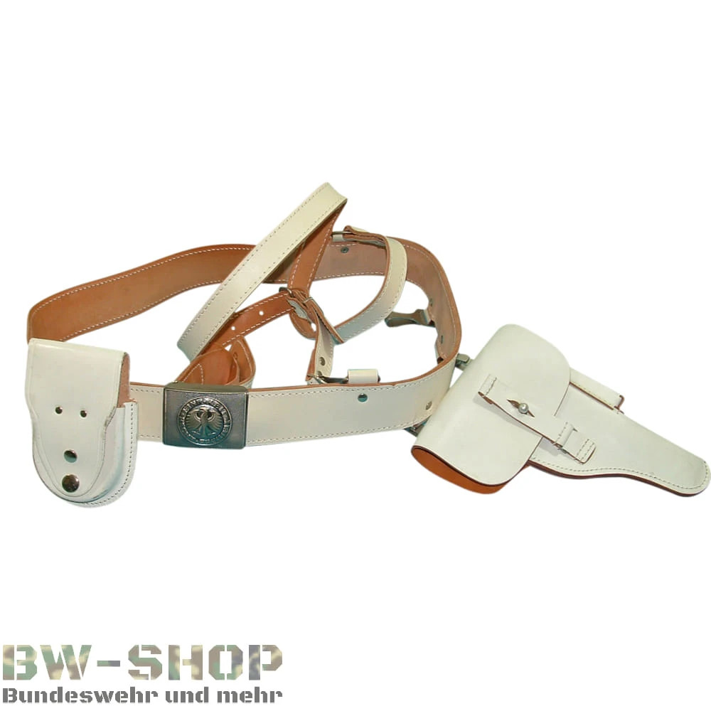 Original Polizei Einsatzgürtel Leder Original Polizei Einsatzgürtel Leder -Bundeswehr Und Mehr pistolenkoppelweiss1000 4799 bw 4799 Original Bundeswehr Feldjaeger Koppel mit Pistolen und Handschellentasche weiss Bw