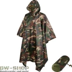 Brandit BWuM Windbreaker Sommer Mit Zipper -Bundeswehr Und Mehr ponchowoodlandmitbeutel wz min 4127 Bundeswehr Poncho RipStop