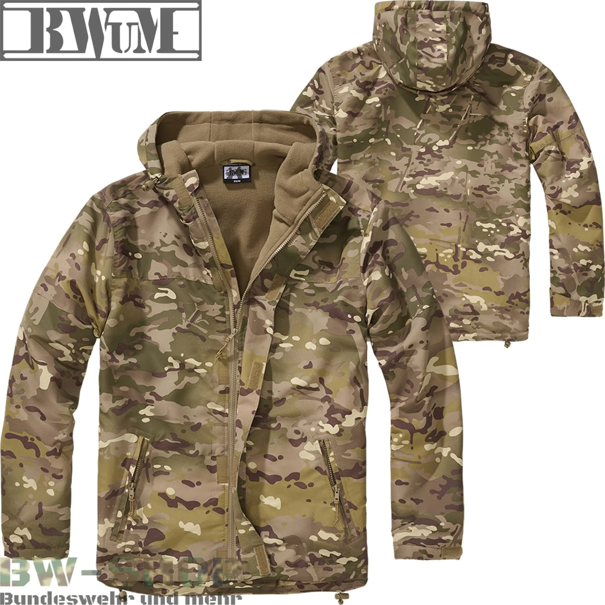 Brandit Teddyfleece Troyer Brandit Teddyfleece Troyer -Bundeswehr Und Mehr windbreakerzippertacticalcamo wz min 4882 BWuM Windbreaker mit Zipper